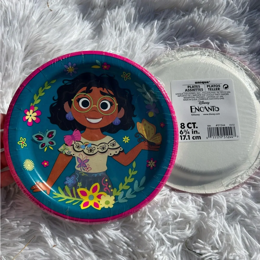 🩶5/$30 Disney’s Encanto Cake Snack Small Party Plates Set of Two 8 Pack NEW